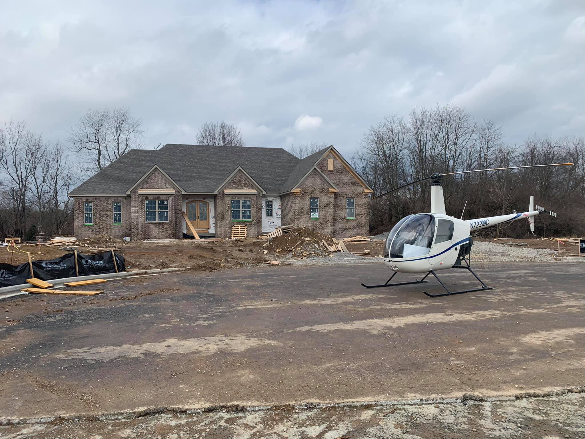 New home under construction in central Kentucky